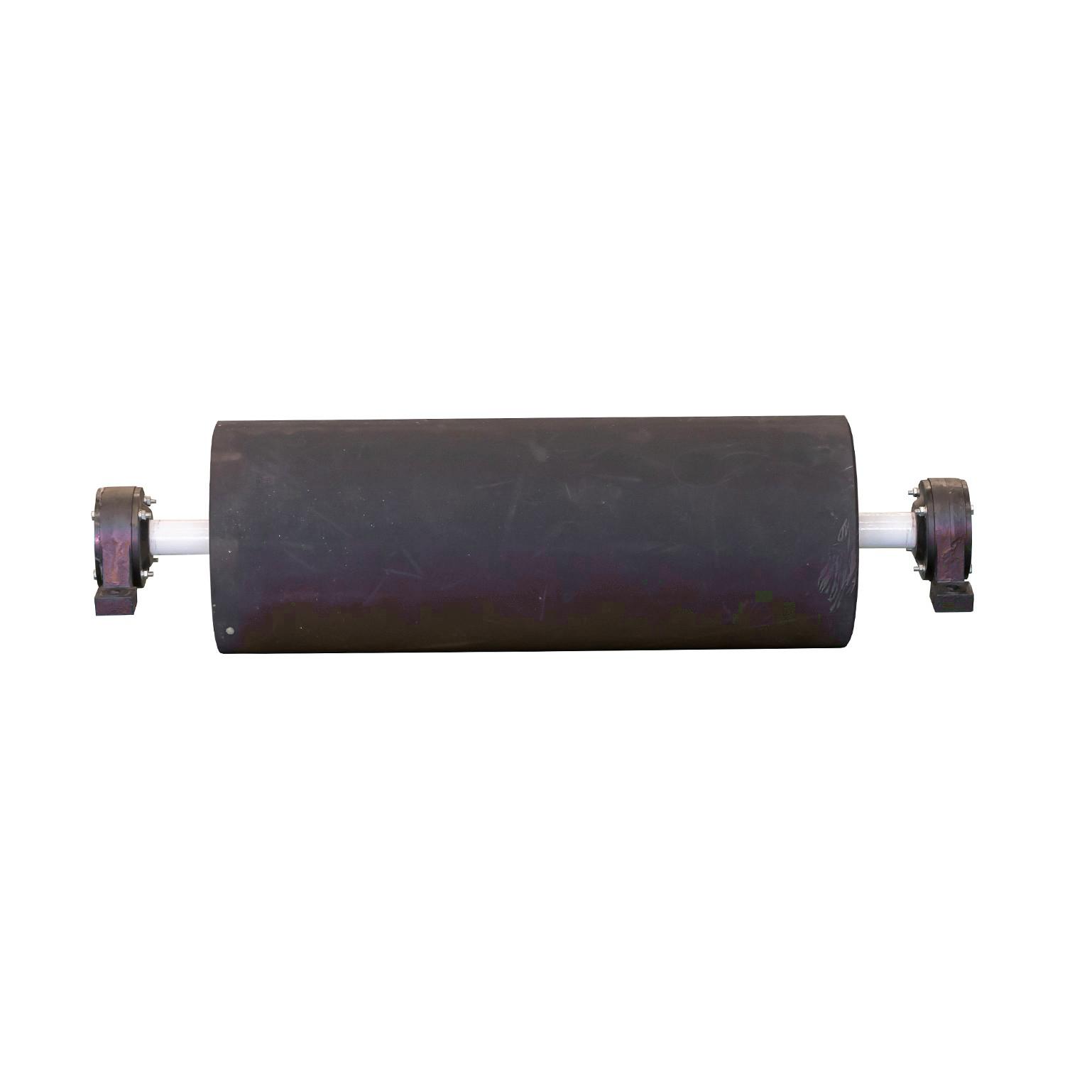 Heavy-duty conveyor drive pulley with bearing housings